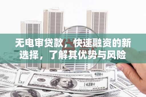 原阳无电审贷款，快速融资的新选择，了解其优势与风险