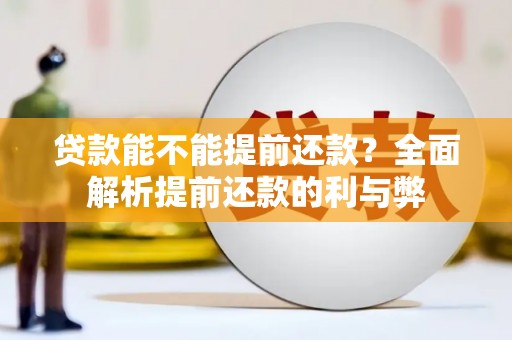 原阳贷款能不能提前还款？全面解析提前还款的利与弊