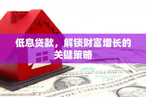 原阳低息贷款，解锁财富增长的关键策略