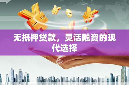 原阳无抵押贷款，灵活融资的现代选择