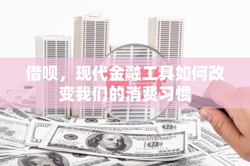 原阳借呗，现代金融工具如何改变我们的消费习惯