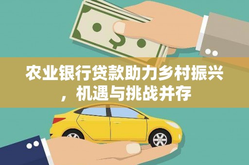 原阳农业银行贷款助力乡村振兴，机遇与挑战并存