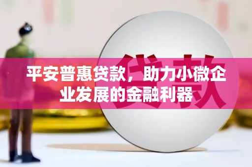 原阳平安普惠贷款，助力小微企业发展的金融利器