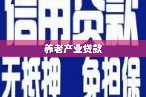原阳养老产业贷款