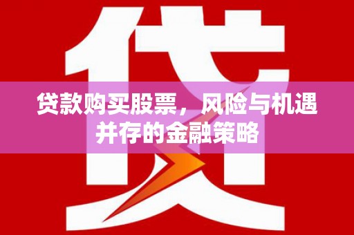 原阳贷款购买股票，风险与机遇并存的金融策略